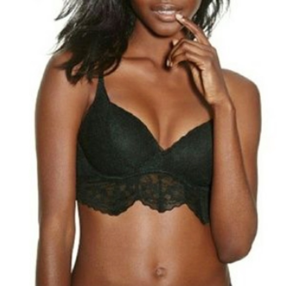 PINK Victoria's Secret Other - SALEVS PINK PADDED PUSH UP BLACK BRA NWT❤️